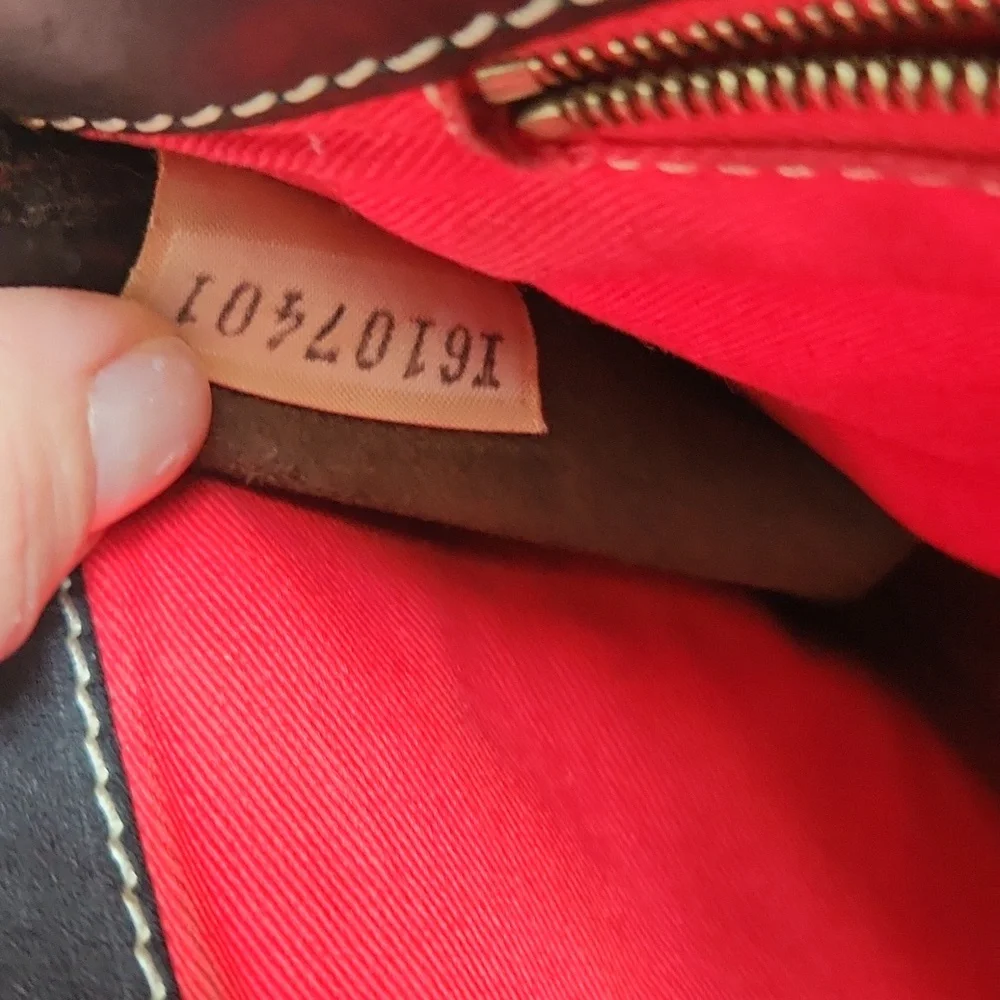 Dooney and Bourke ❤️ ring flap dark Grey canvas black leather shoulder bag - Picture 16 of 17